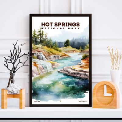 Hot Springs National Park Poster, Travel Art, Office Poster, Home Decor | S8 - image5